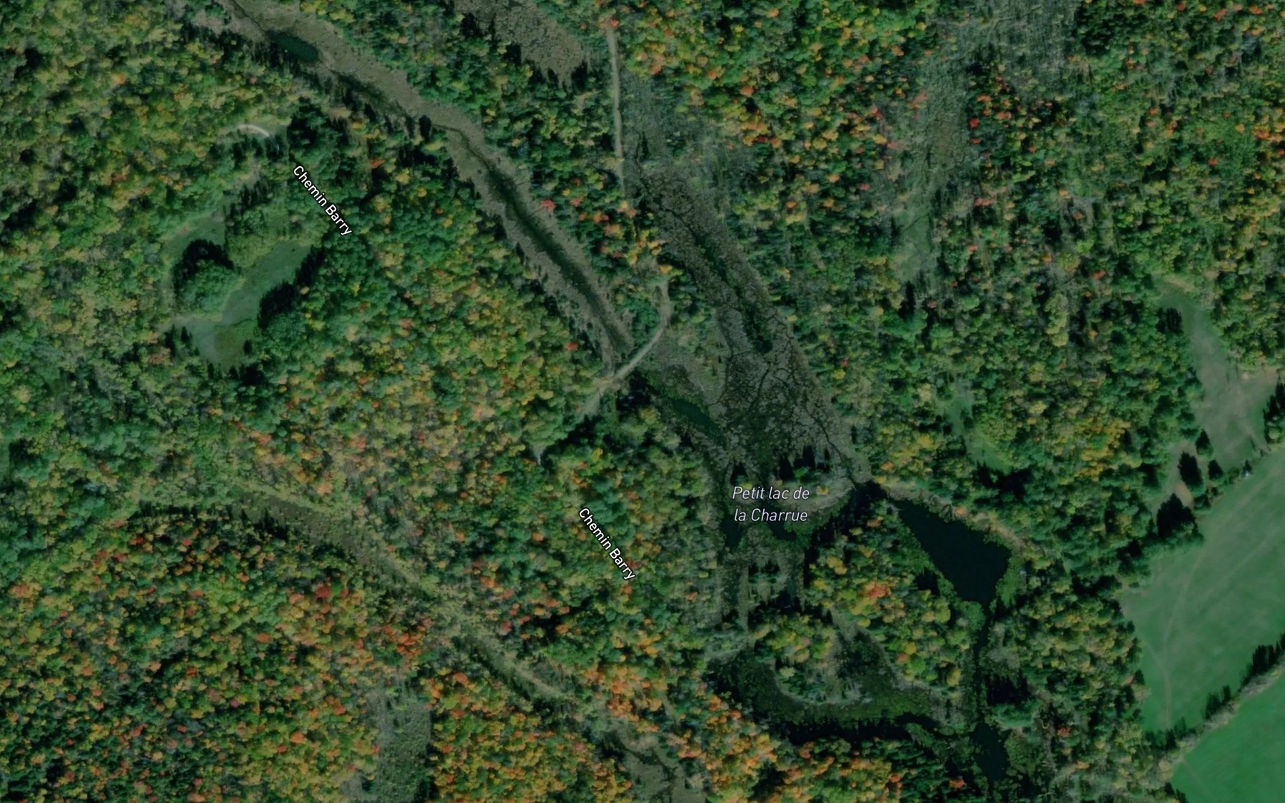 Satellite map of the Petit lac de la Charrue