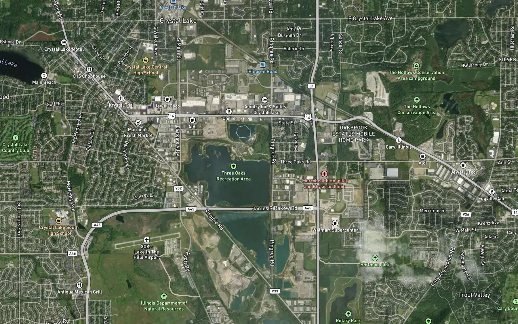 Satellite map of the Spot 9