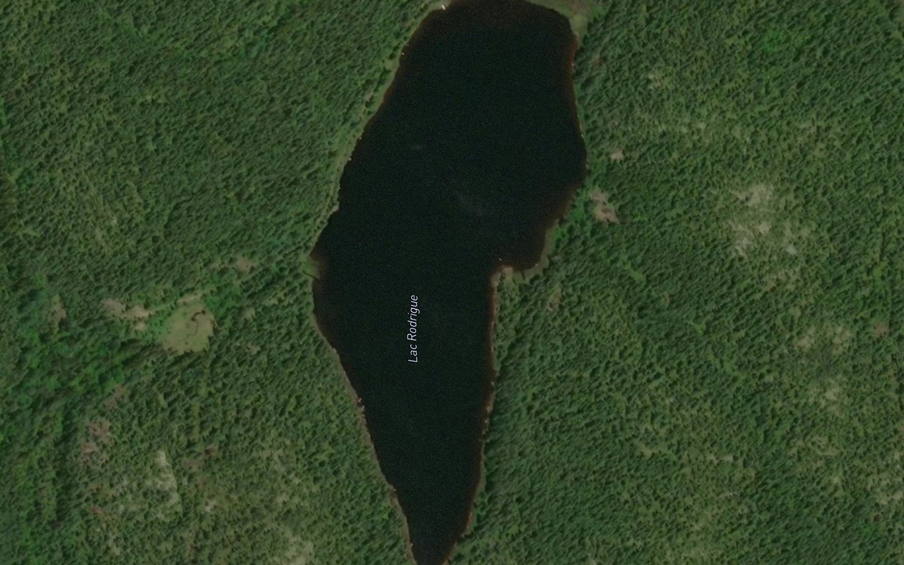 Satellite map of the Lac Rodrigue