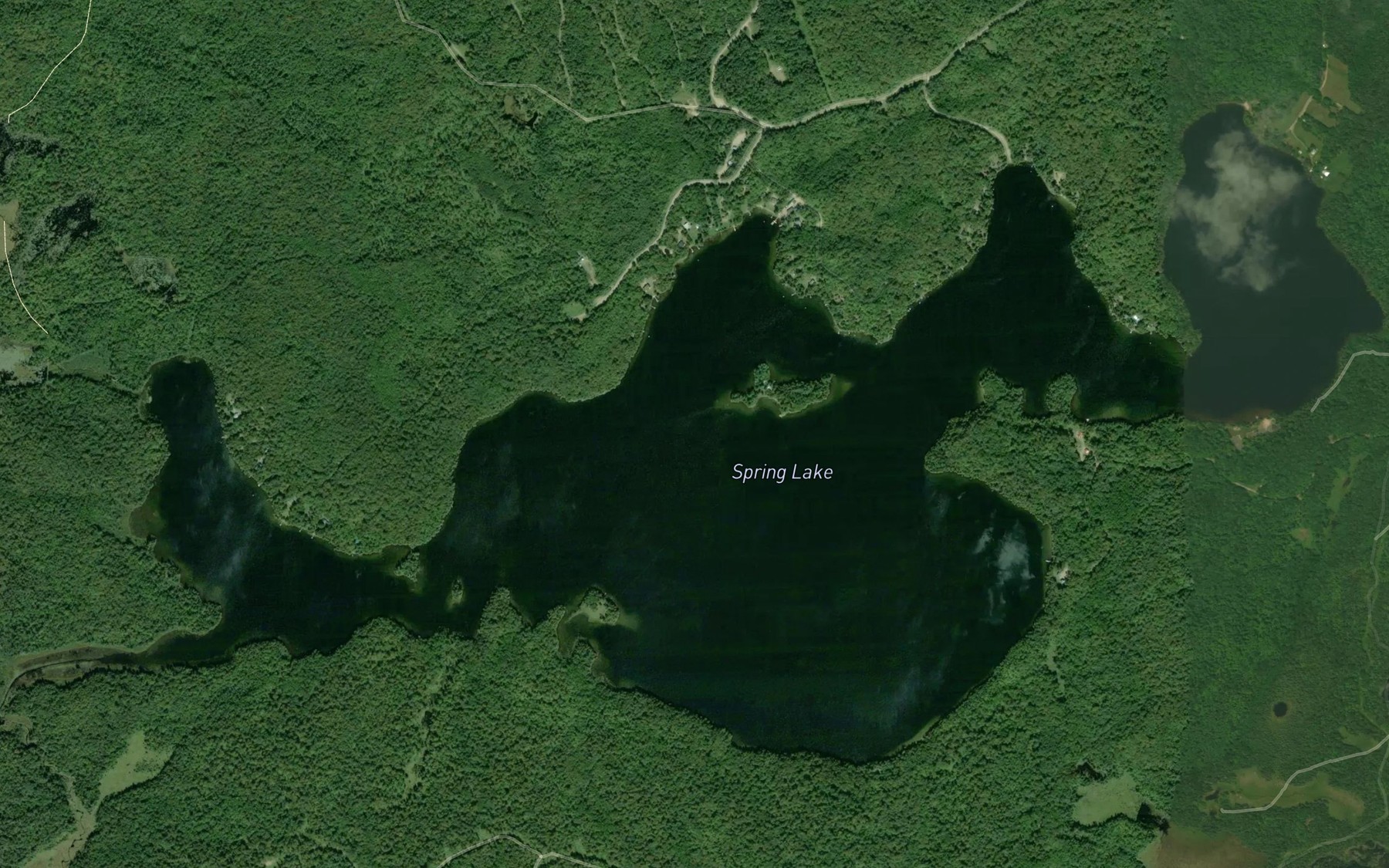 Satellite map of the Spring Lake