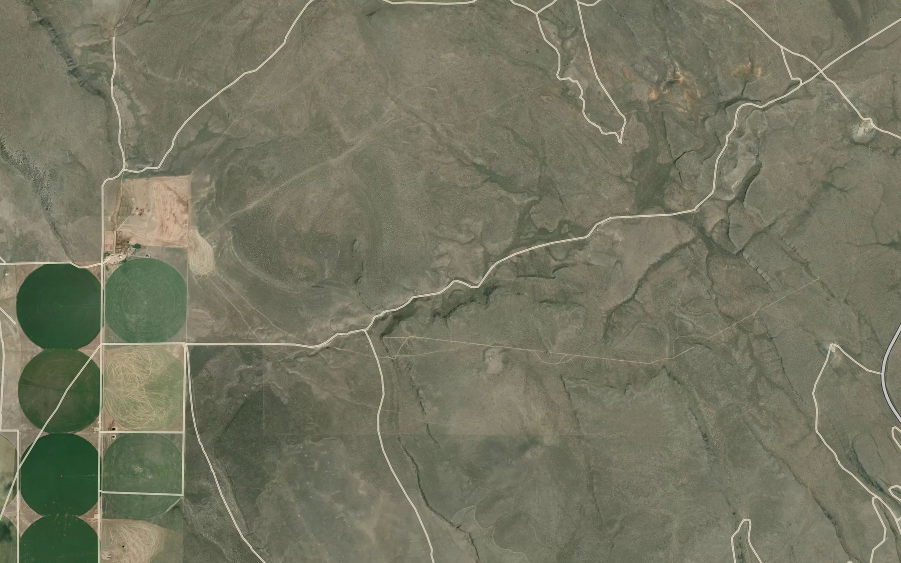 Satellite map of the Locust Butte Reservoir