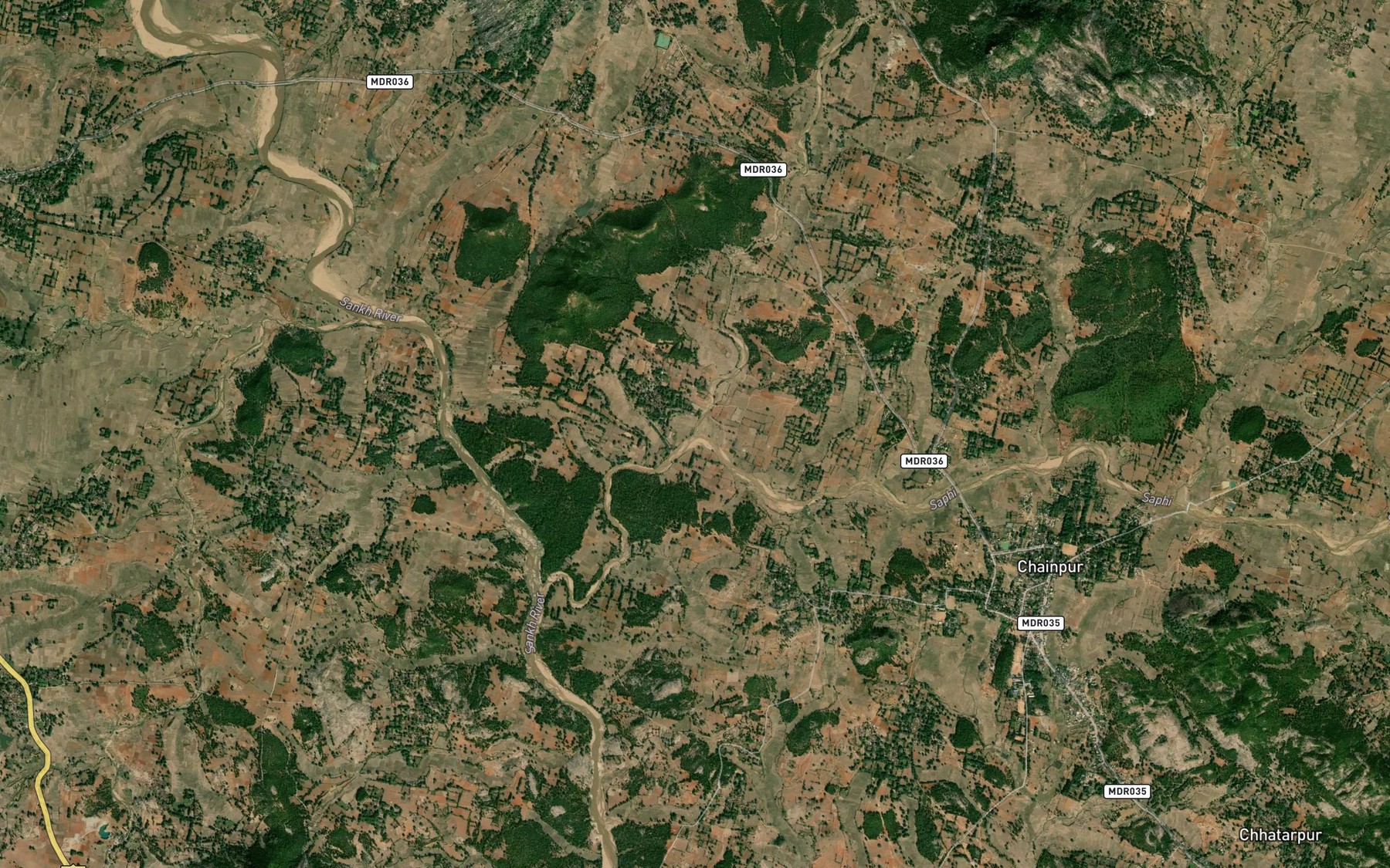Satellite map of the Kundai Nadi