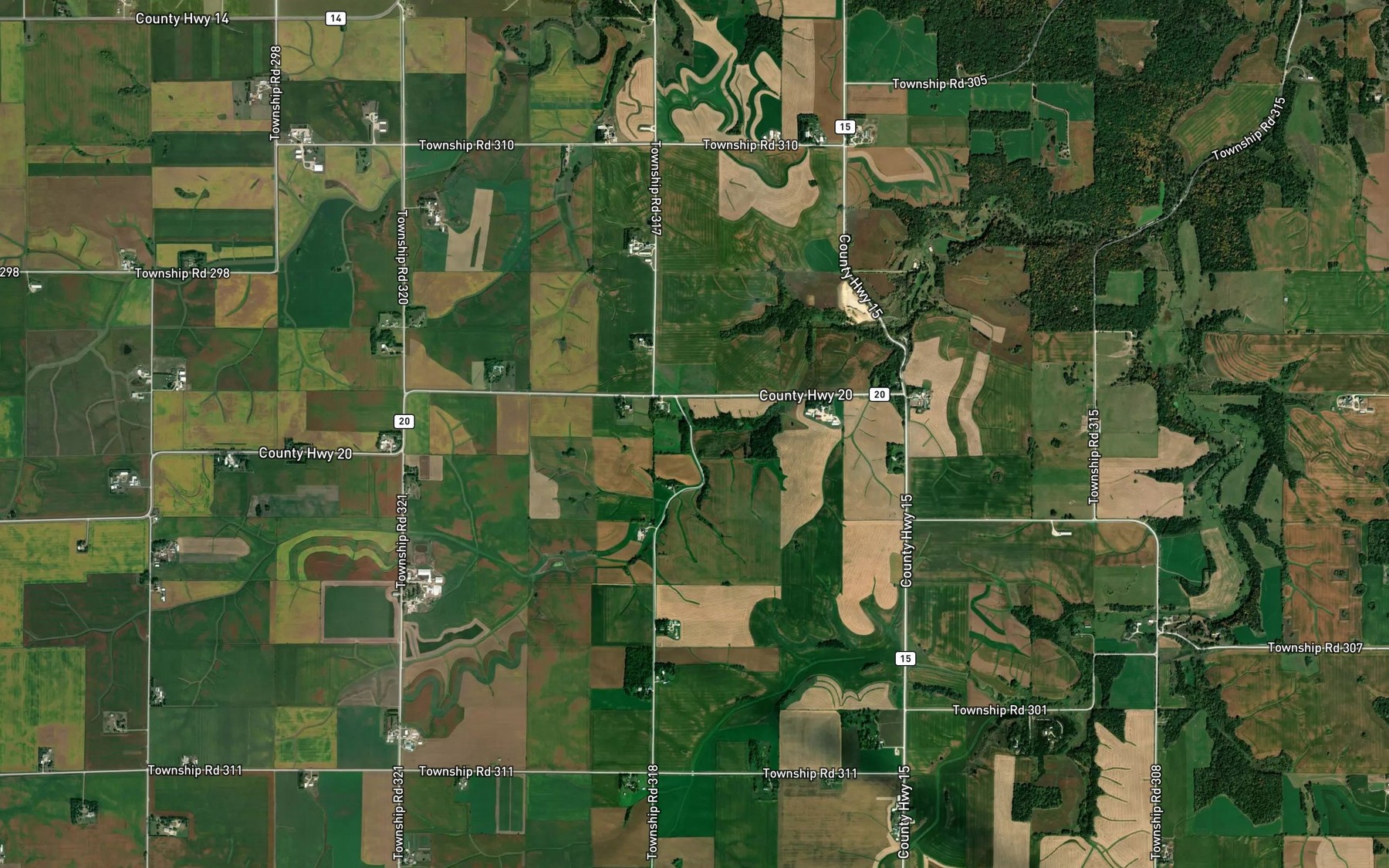Satellite map of the Crystal Spring