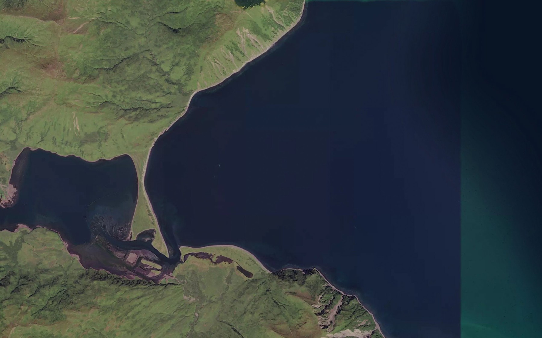 Satellite map of the Kiavak Bay