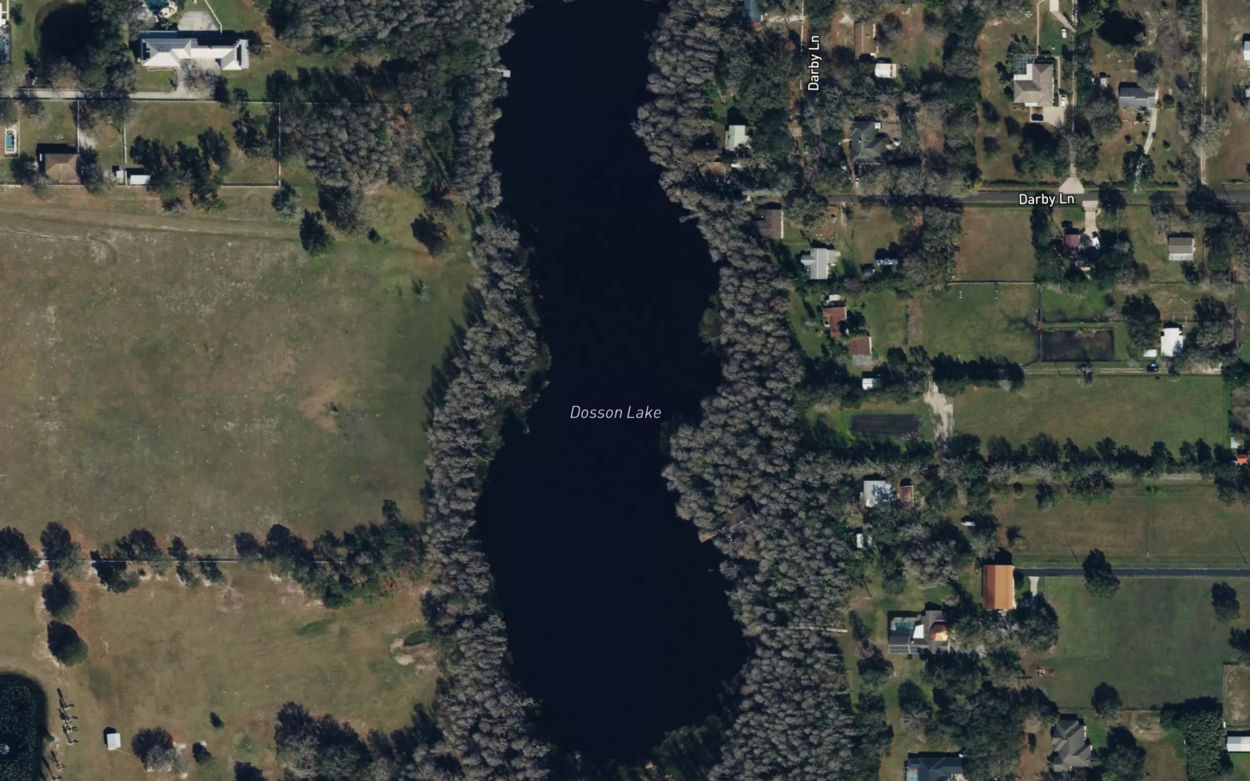 Satellite map of the Dosson Lake