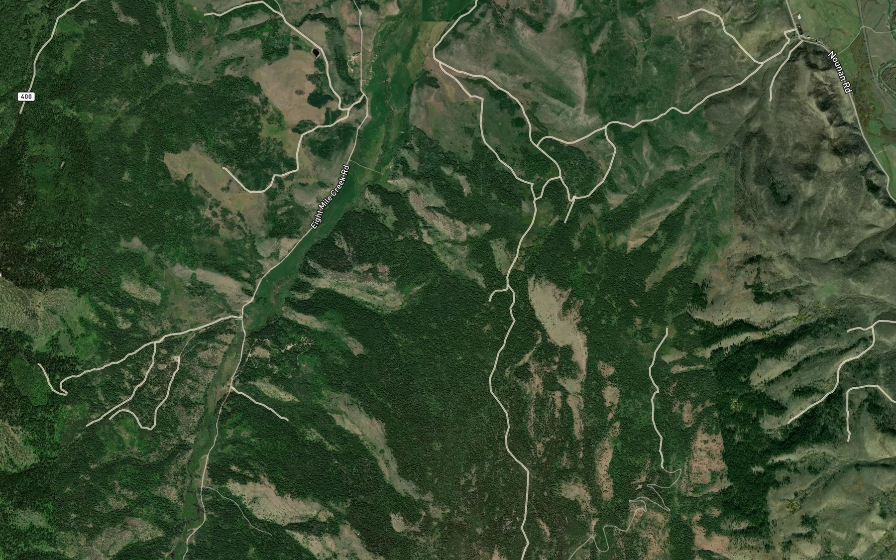 Satellite map of the Camp Spring