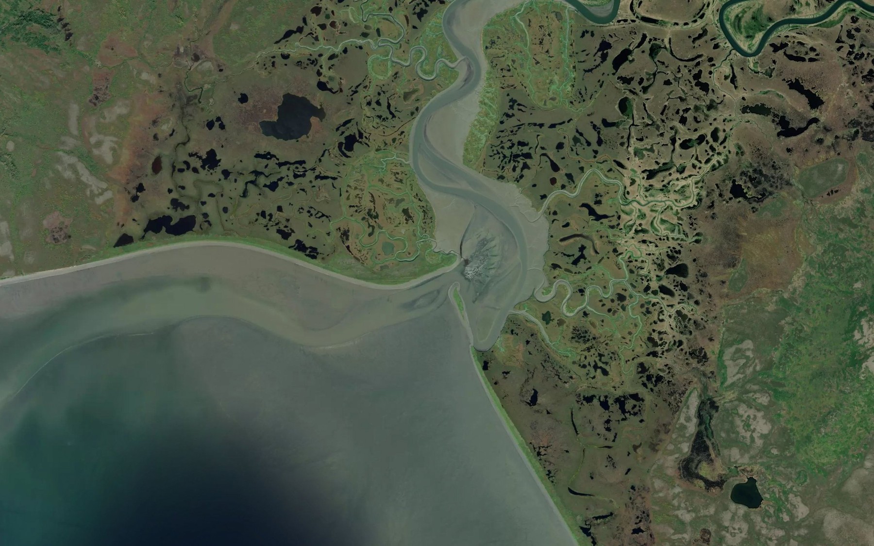 Satellite map of the Kanik River