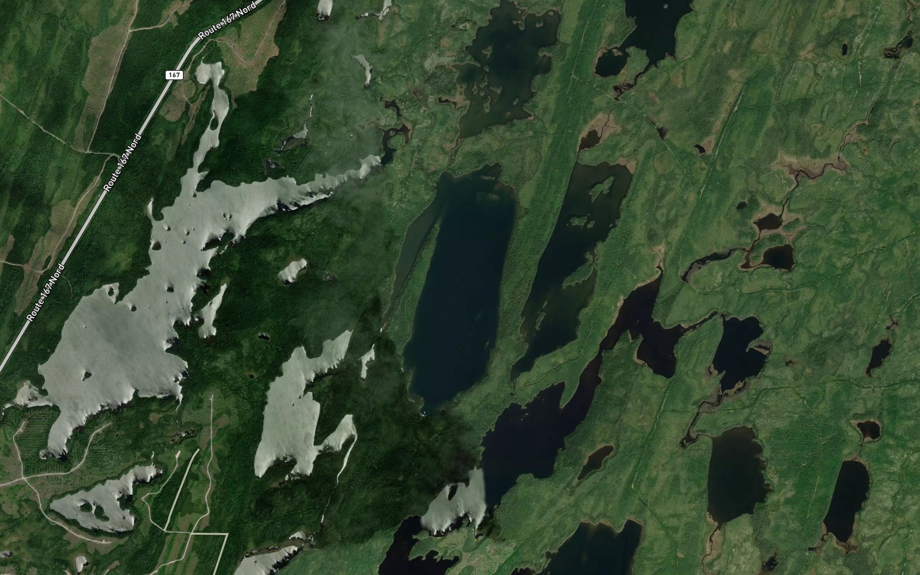 Satellite map of the Lac Lemarier