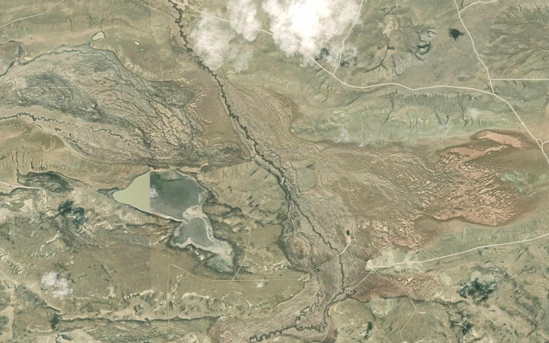 Satellite map of the Bush Creek