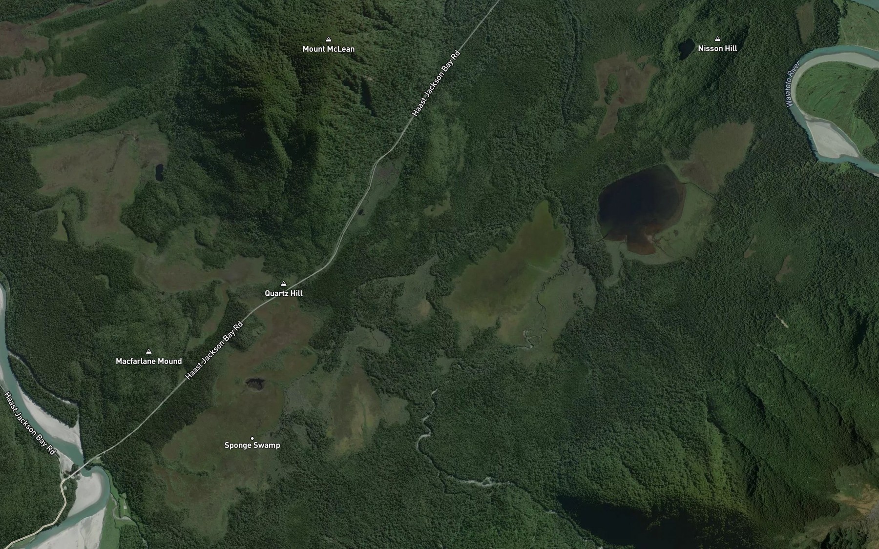 Satellite map of the Hindley Creek