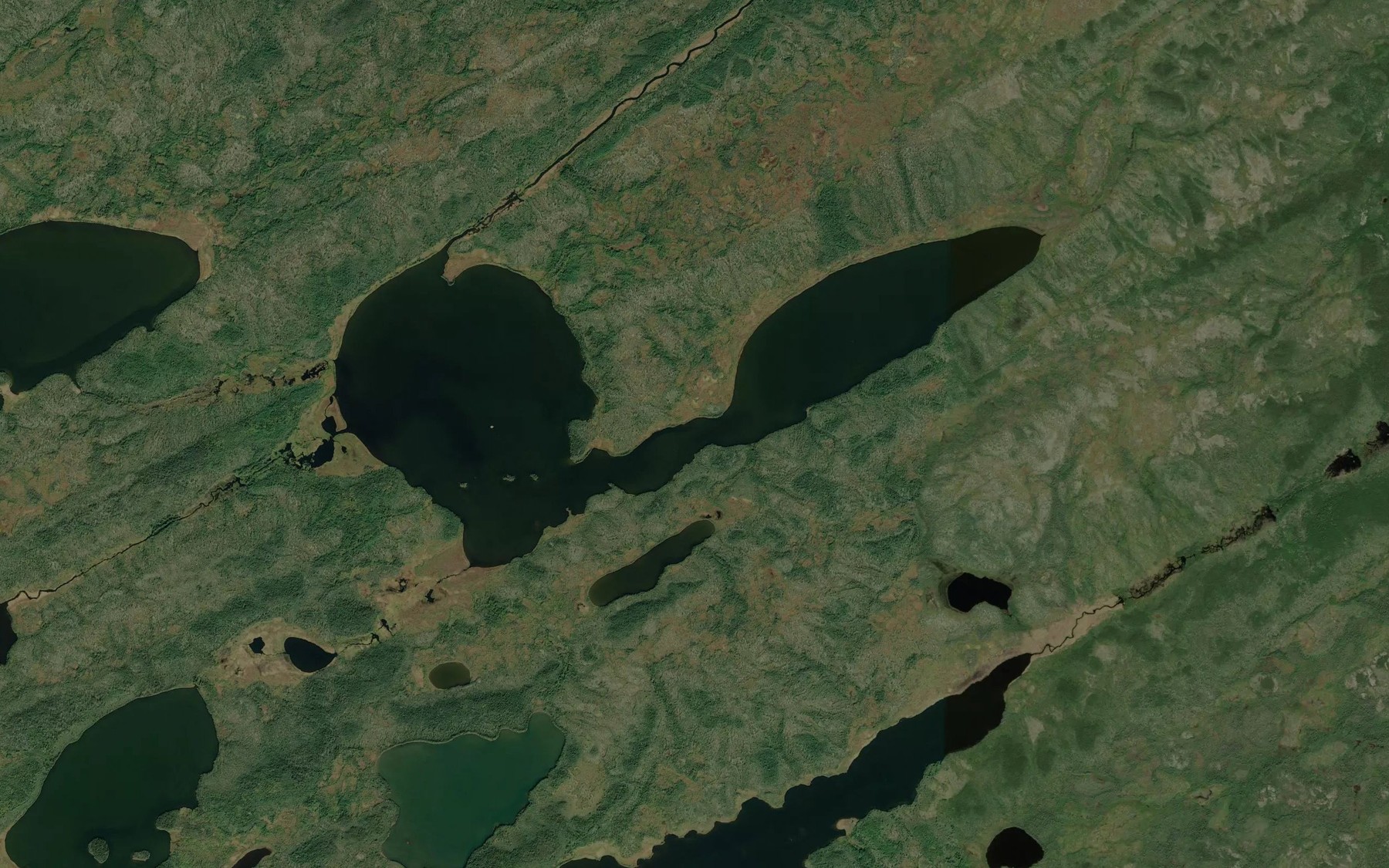 Satellite map of the Hugh McKay Lake