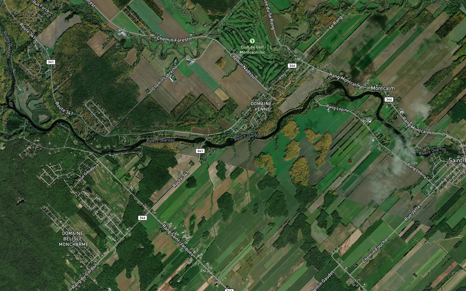 Satellite map of the Cours d'eau Gaudet-Robert
