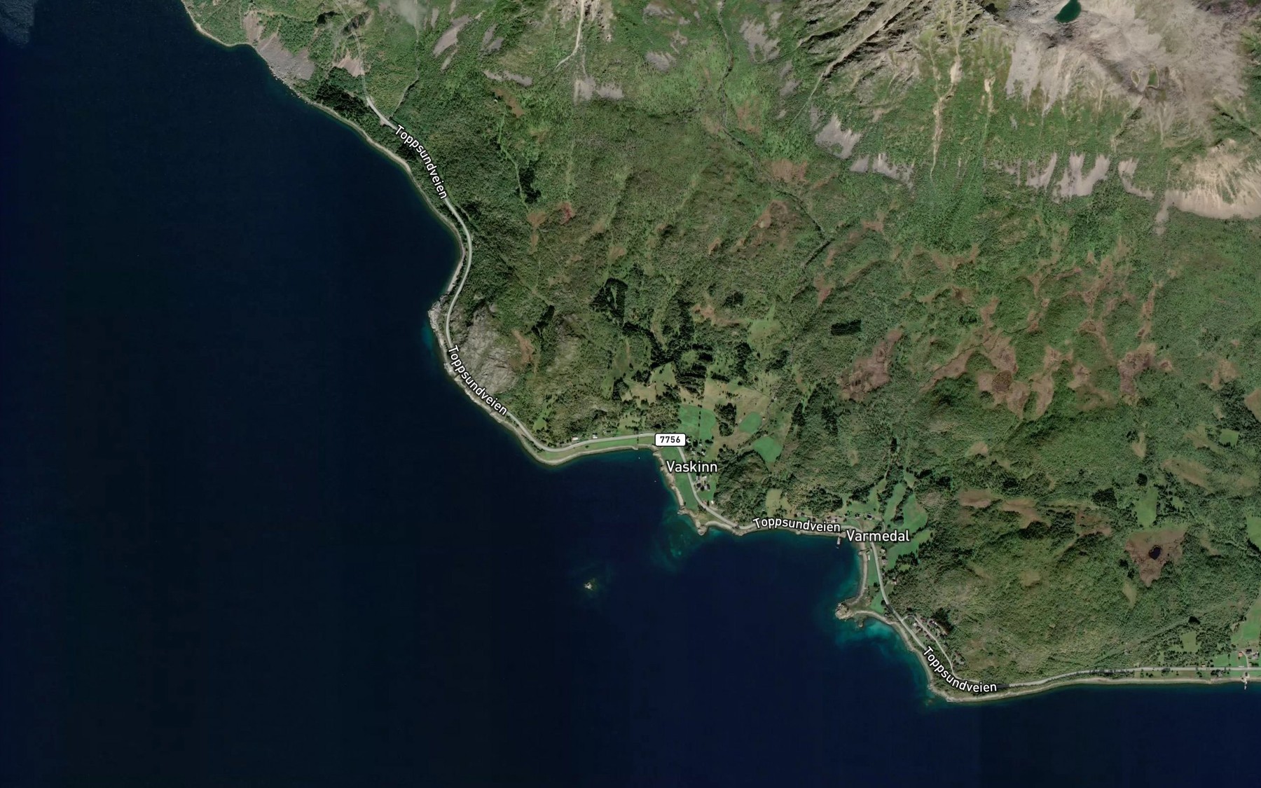 Satellite map of the Nesselva