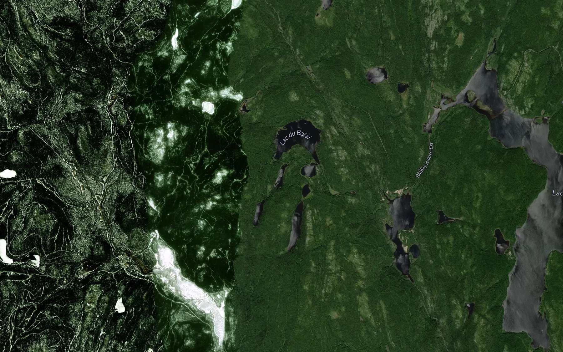 Satellite map of the Lac Jack