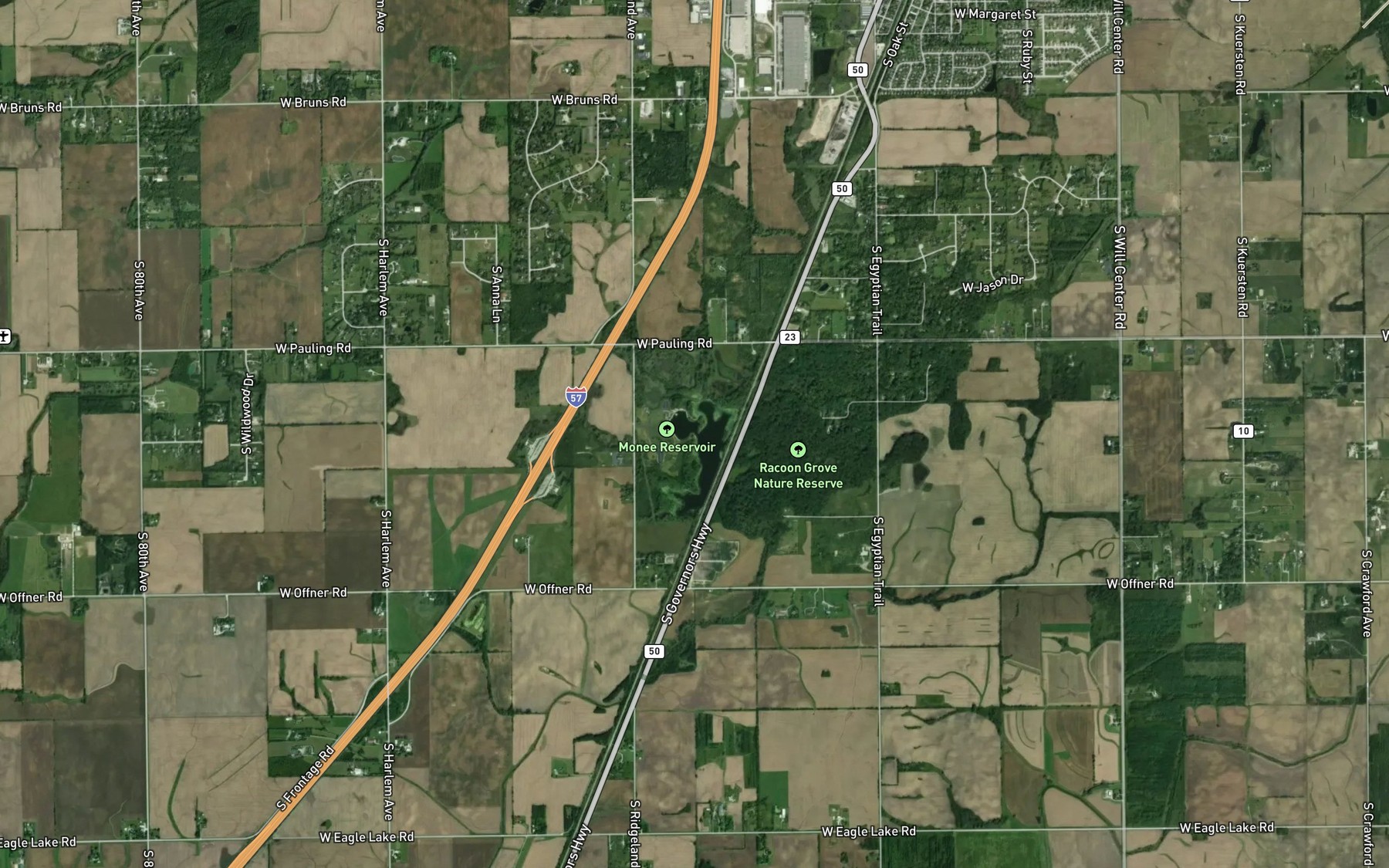 Satellite map of the Spot 4