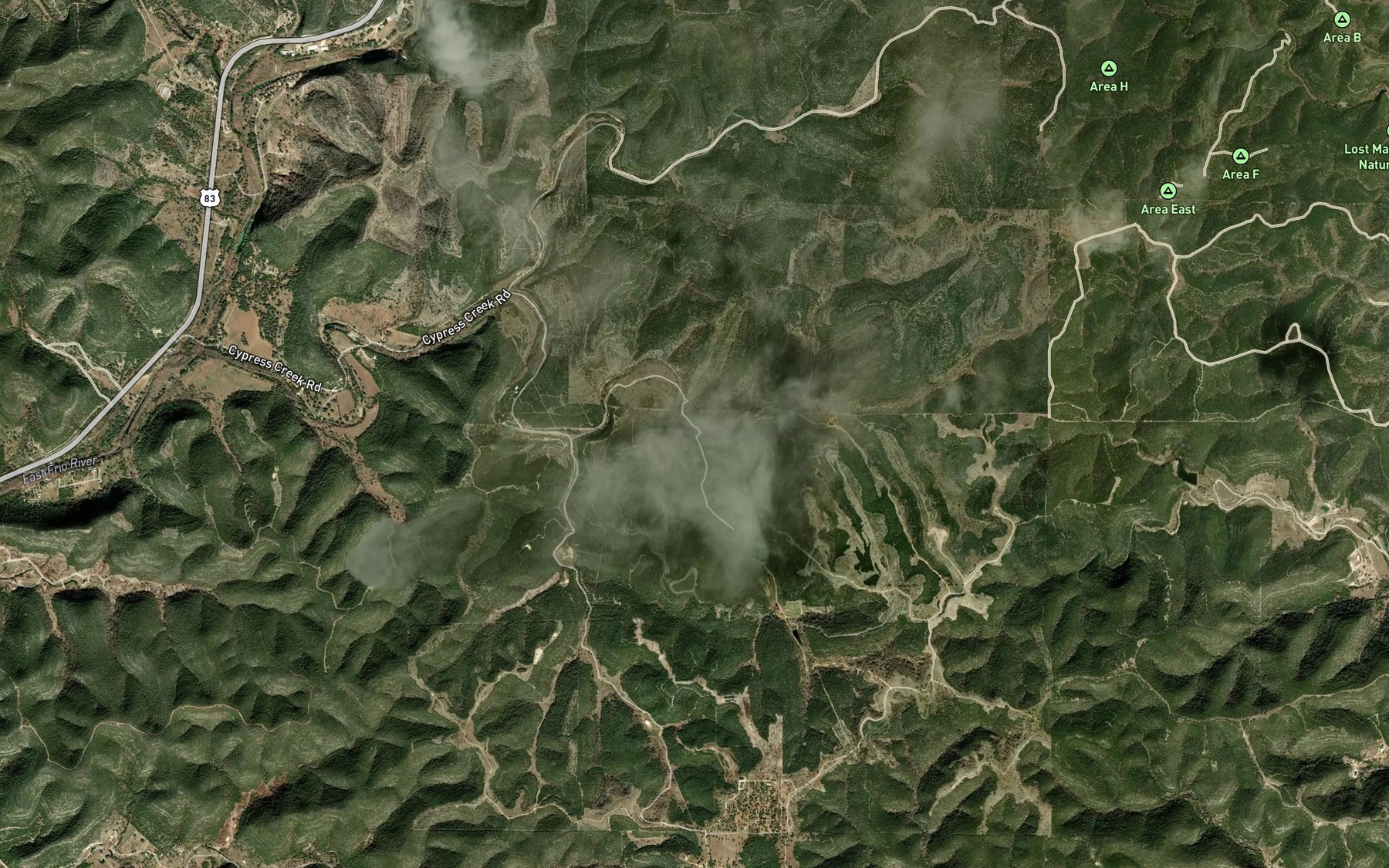 Satellite map of the Walnut Creek