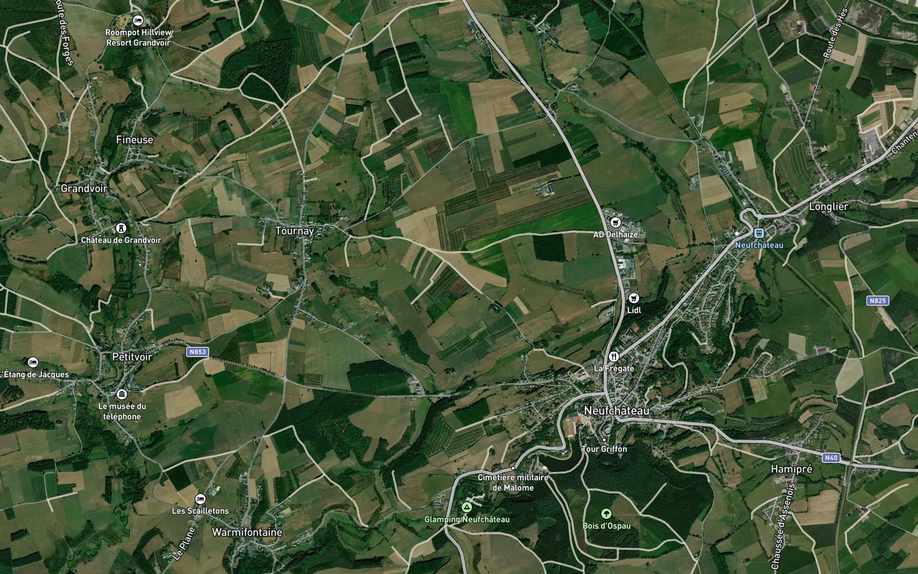 Satellite map of the Grand-Vivier