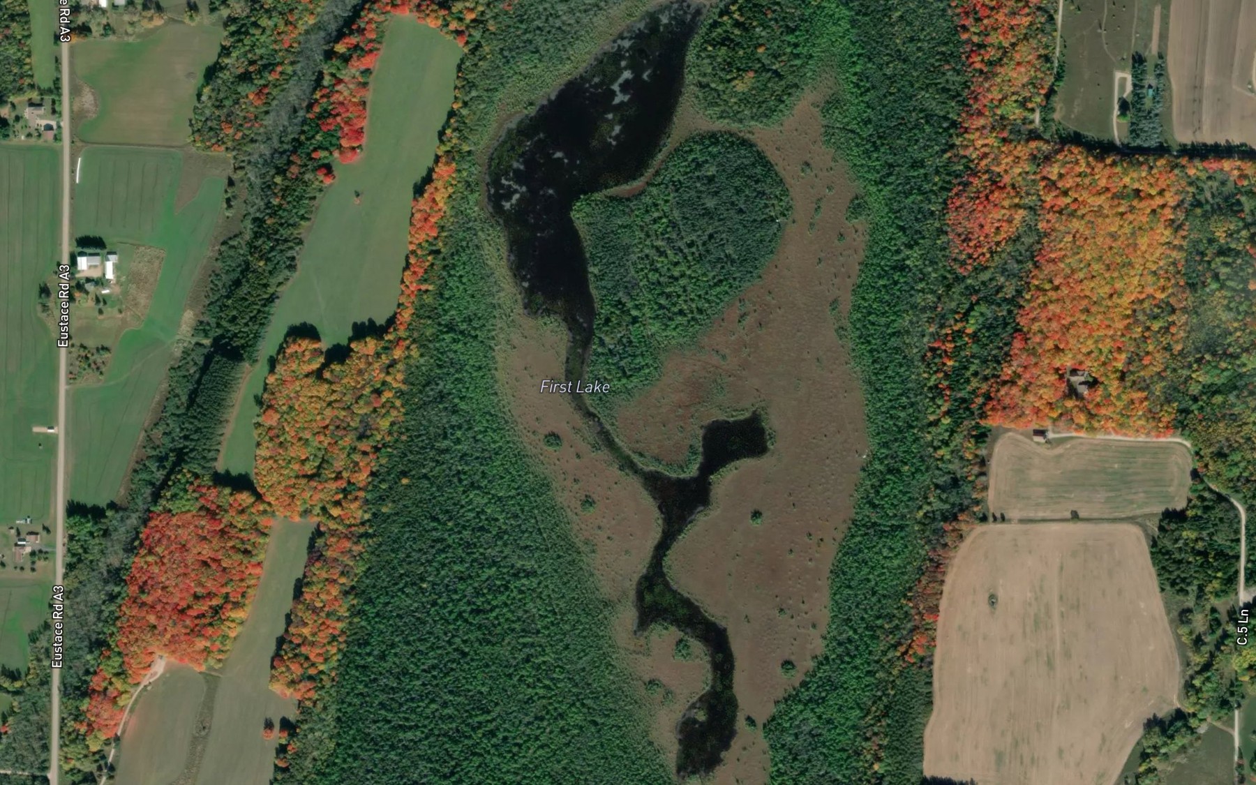 Satellite map of the First Lake