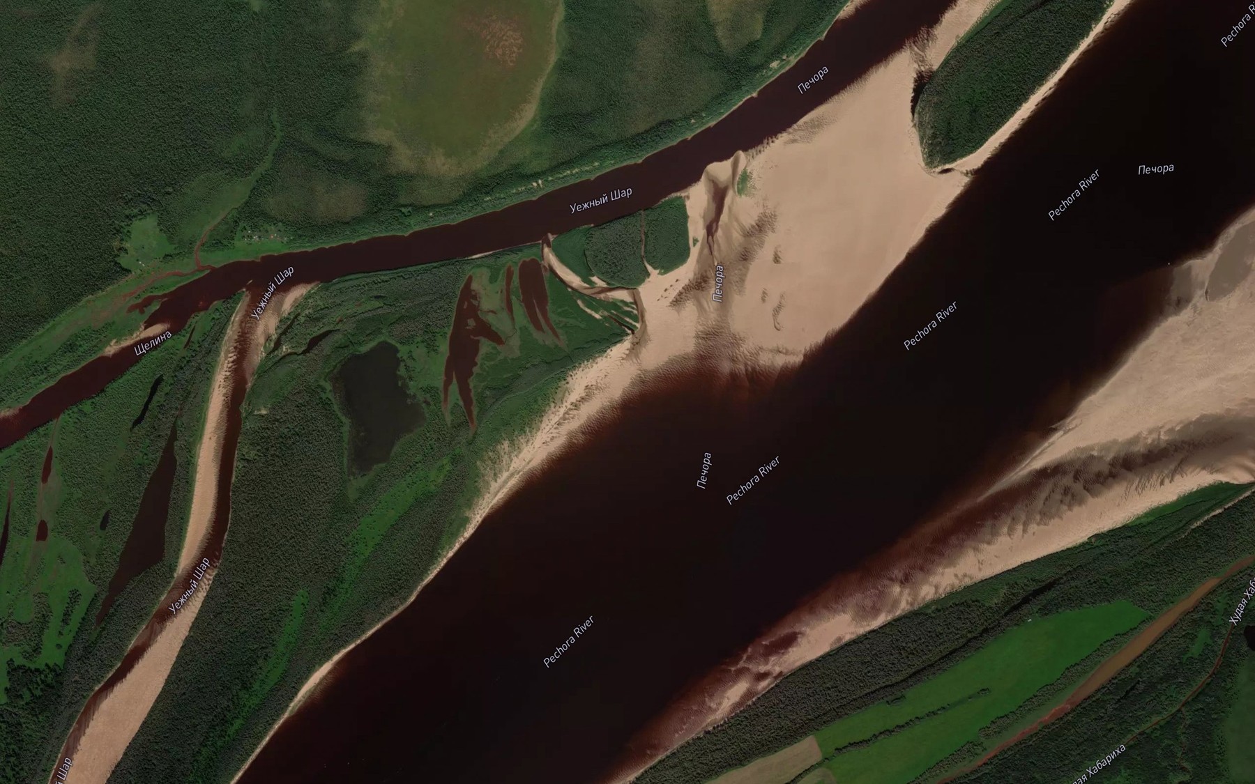Satellite map of the Shchelina