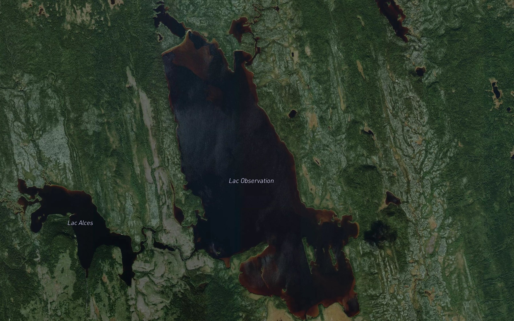 Satellite map of the Lac Observation