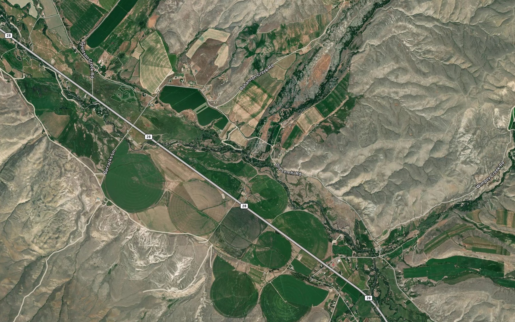 Satellite map of the Bohannon Creek