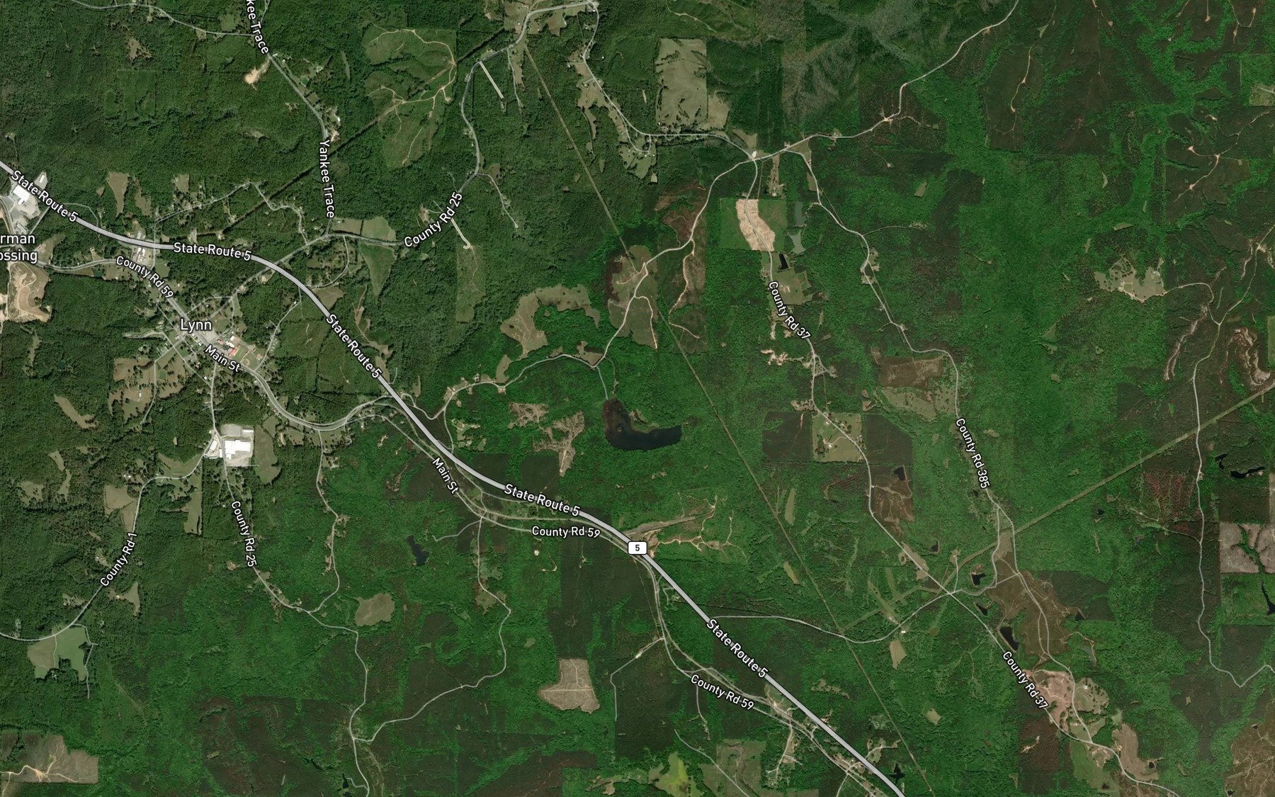Satellite map of the Verlie Barton Lake One