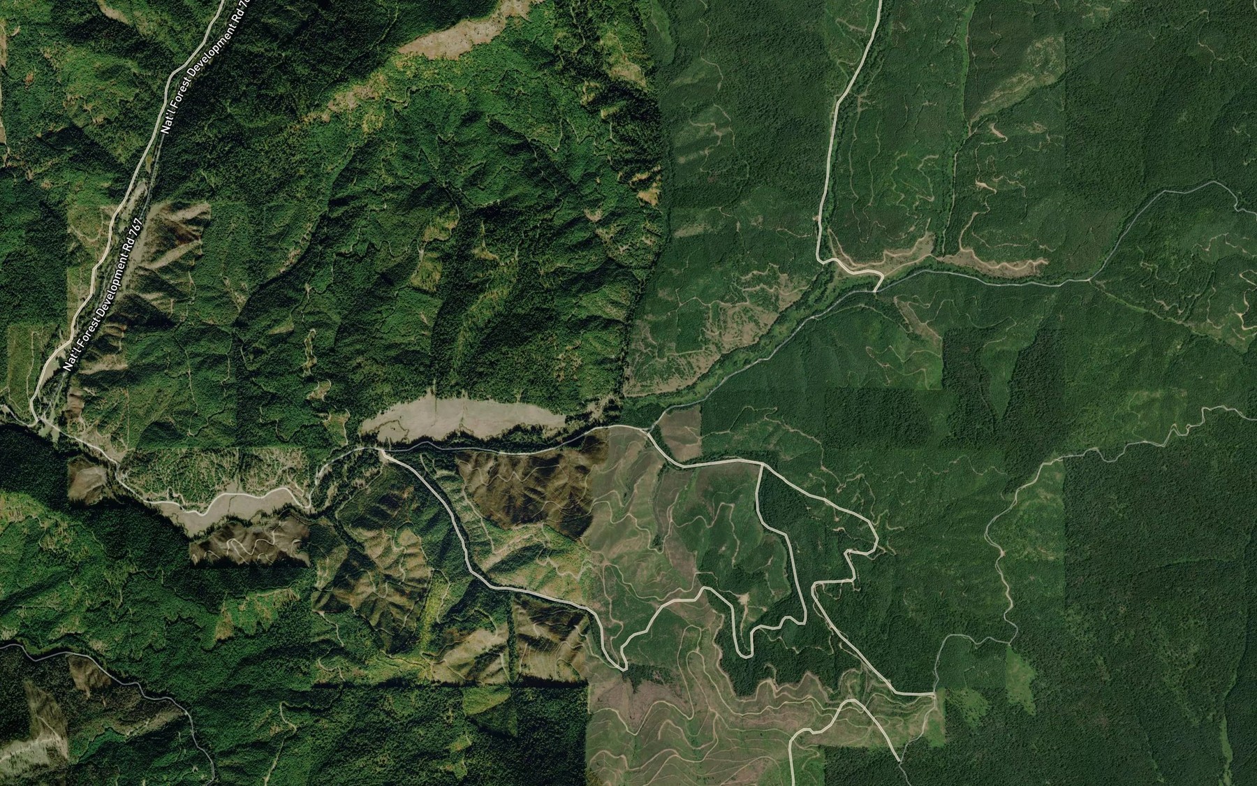 Satellite map of the Stephens Creek