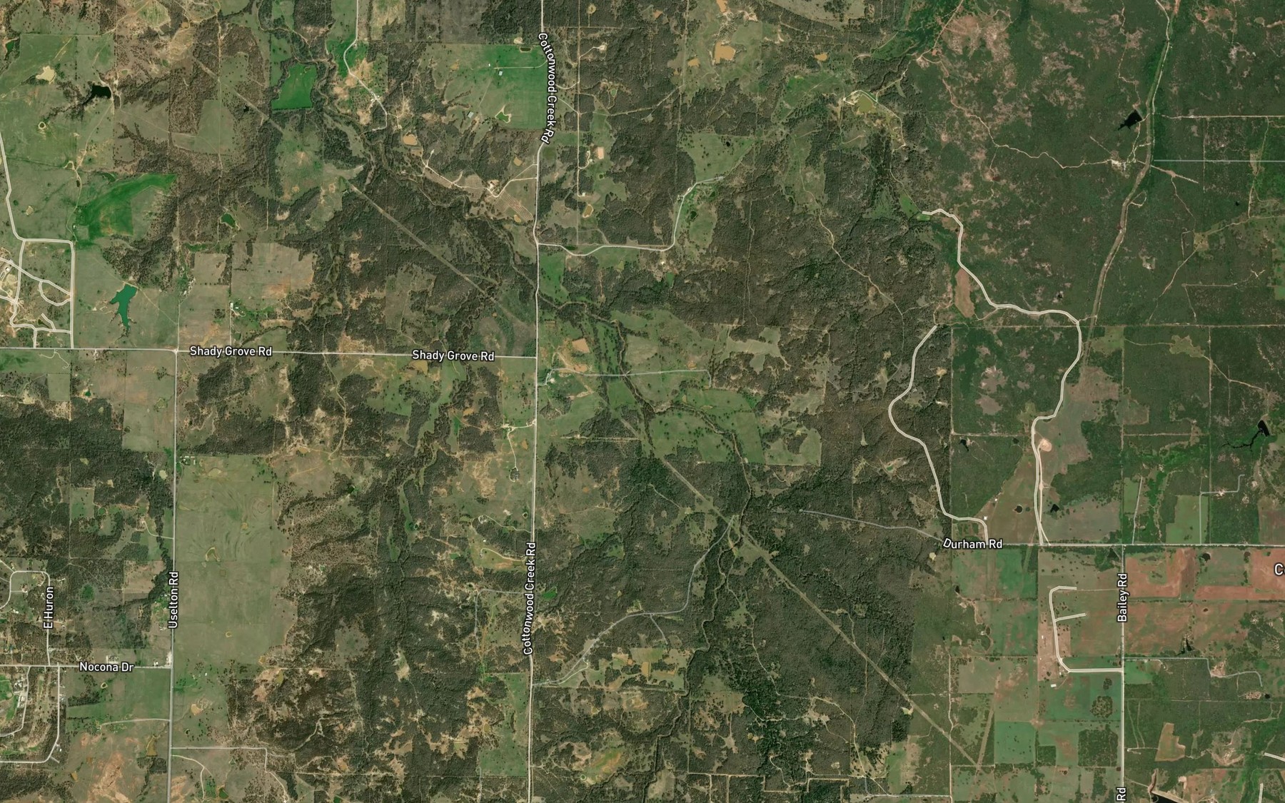 Satellite map of the Rock Springs Creek