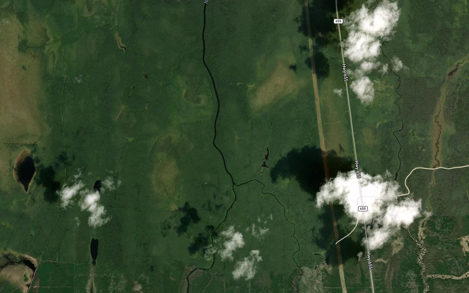 Satellite map of the Nesbitt Creek