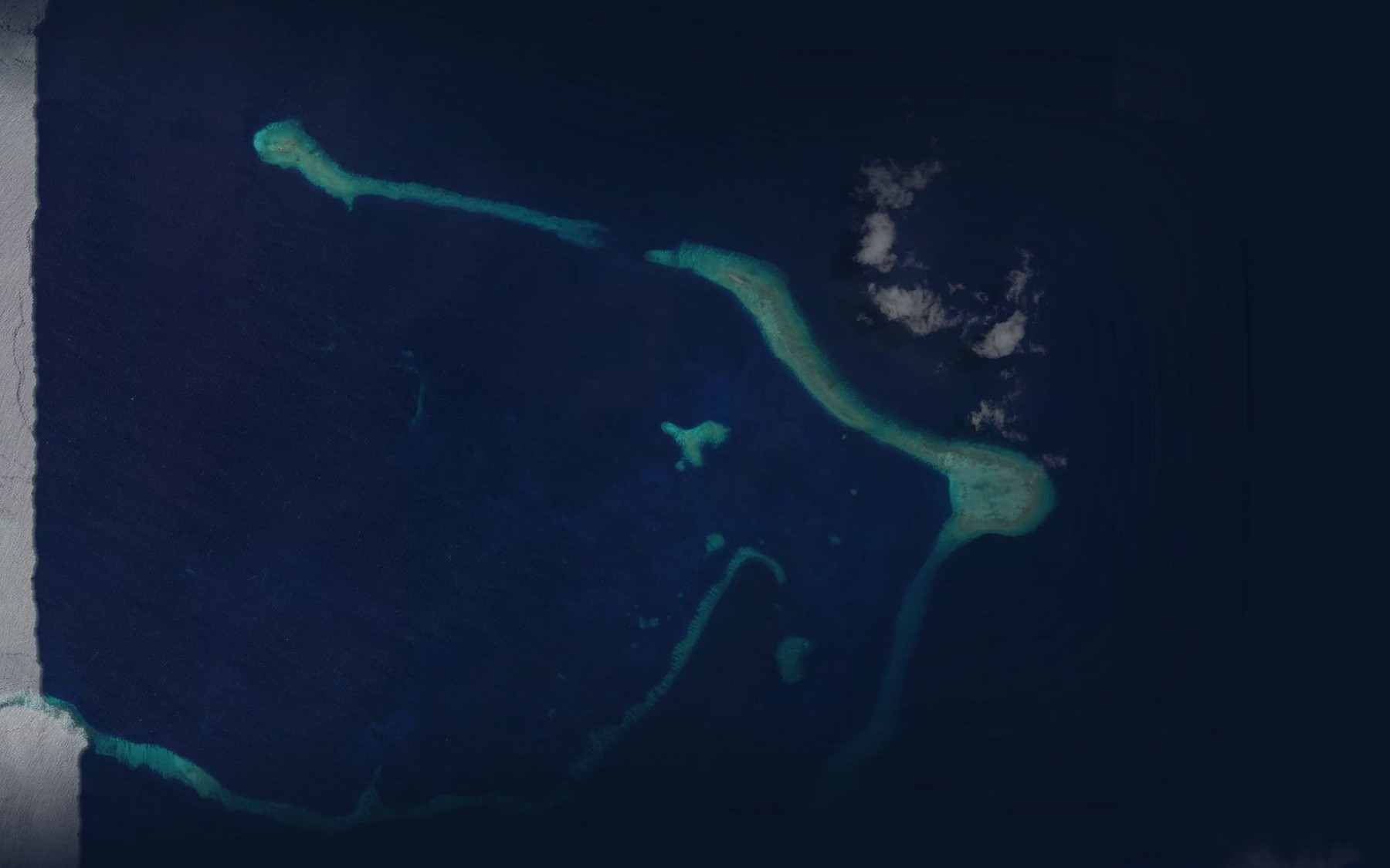 Satellite map of the Gallows Reef