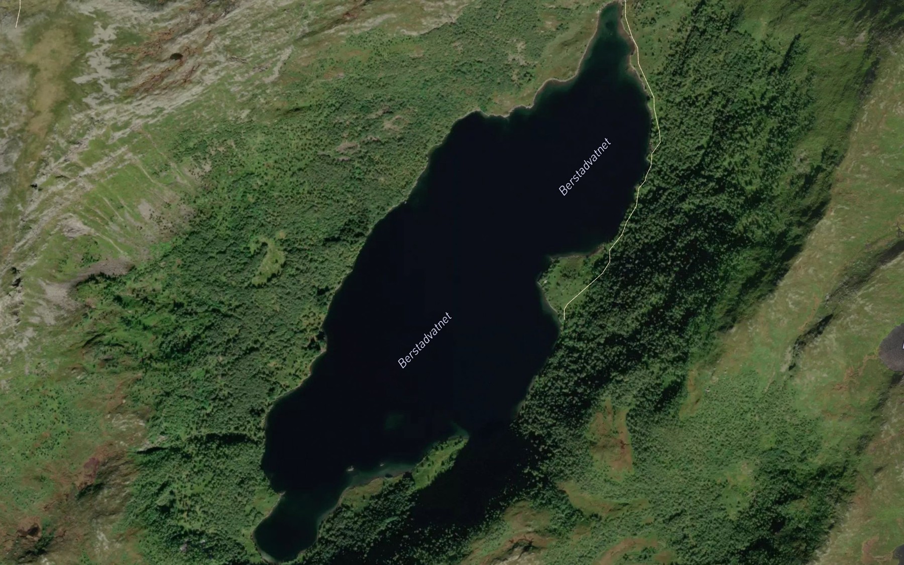 Satellite map of the Berstadvatnet