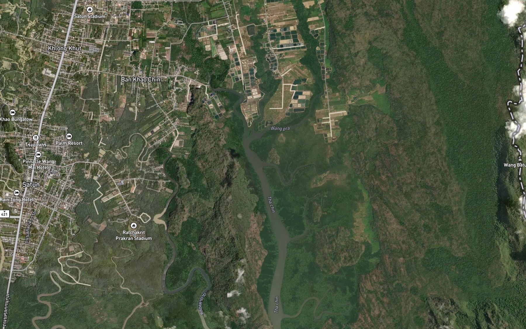 Satellite map of the Khlong Song Kae