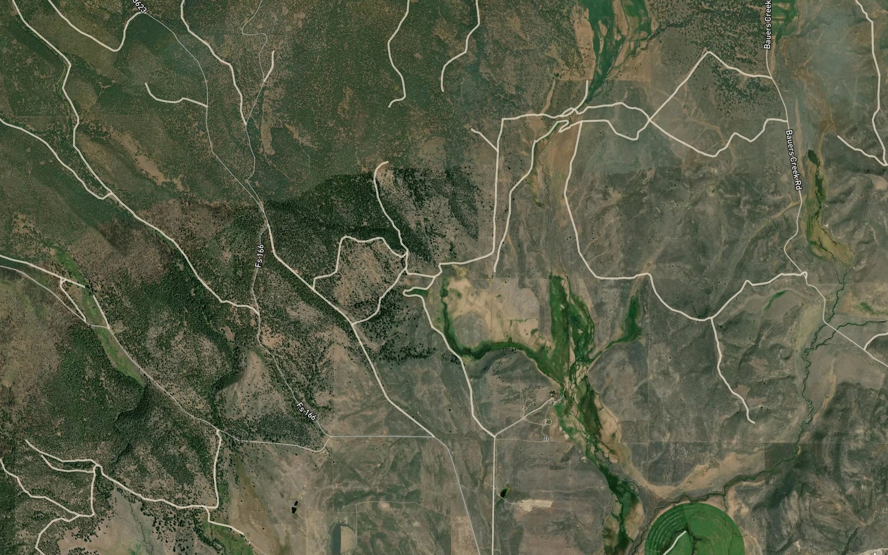 Satellite map of the Hotchkiss Springs