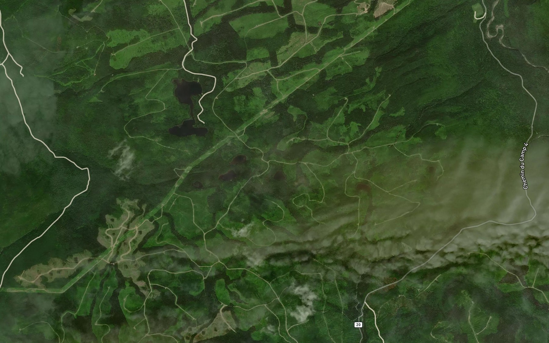 Satellite map of the Lac a Midas