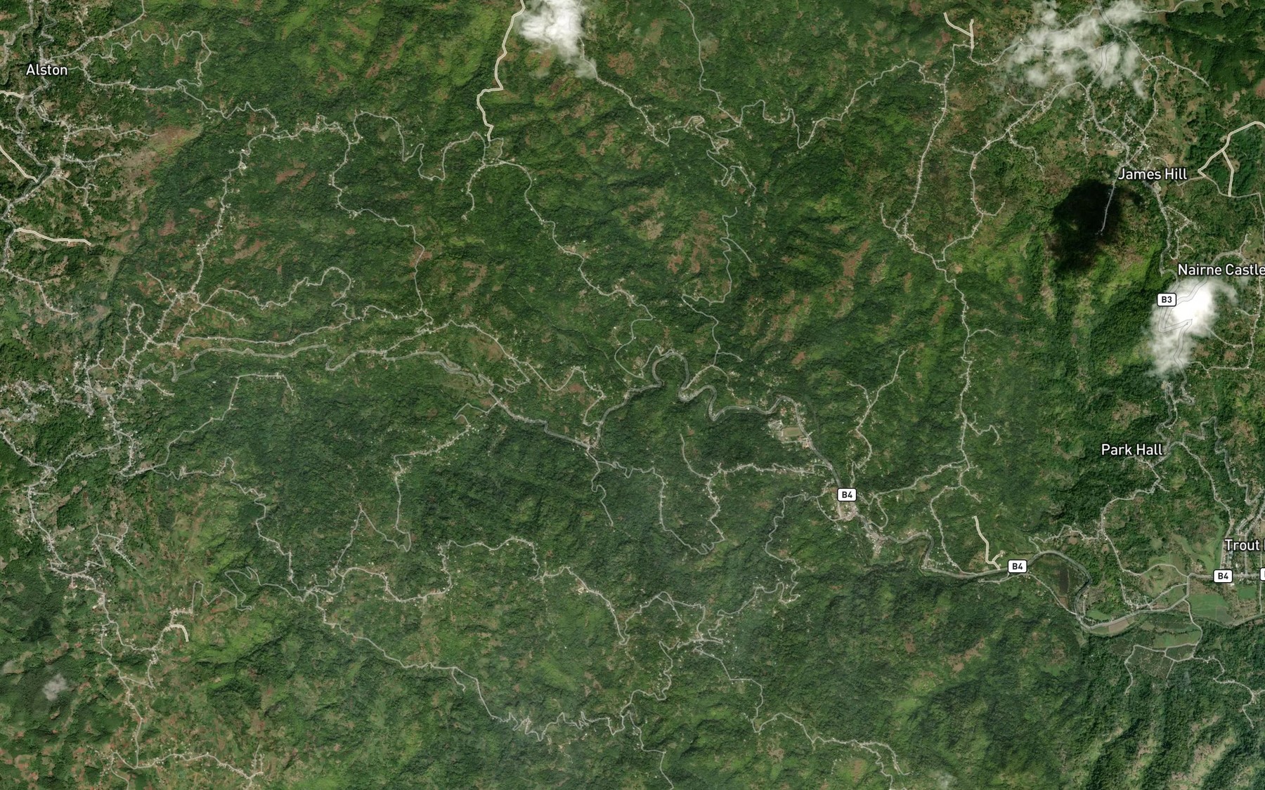Satellite map of the Rodons River