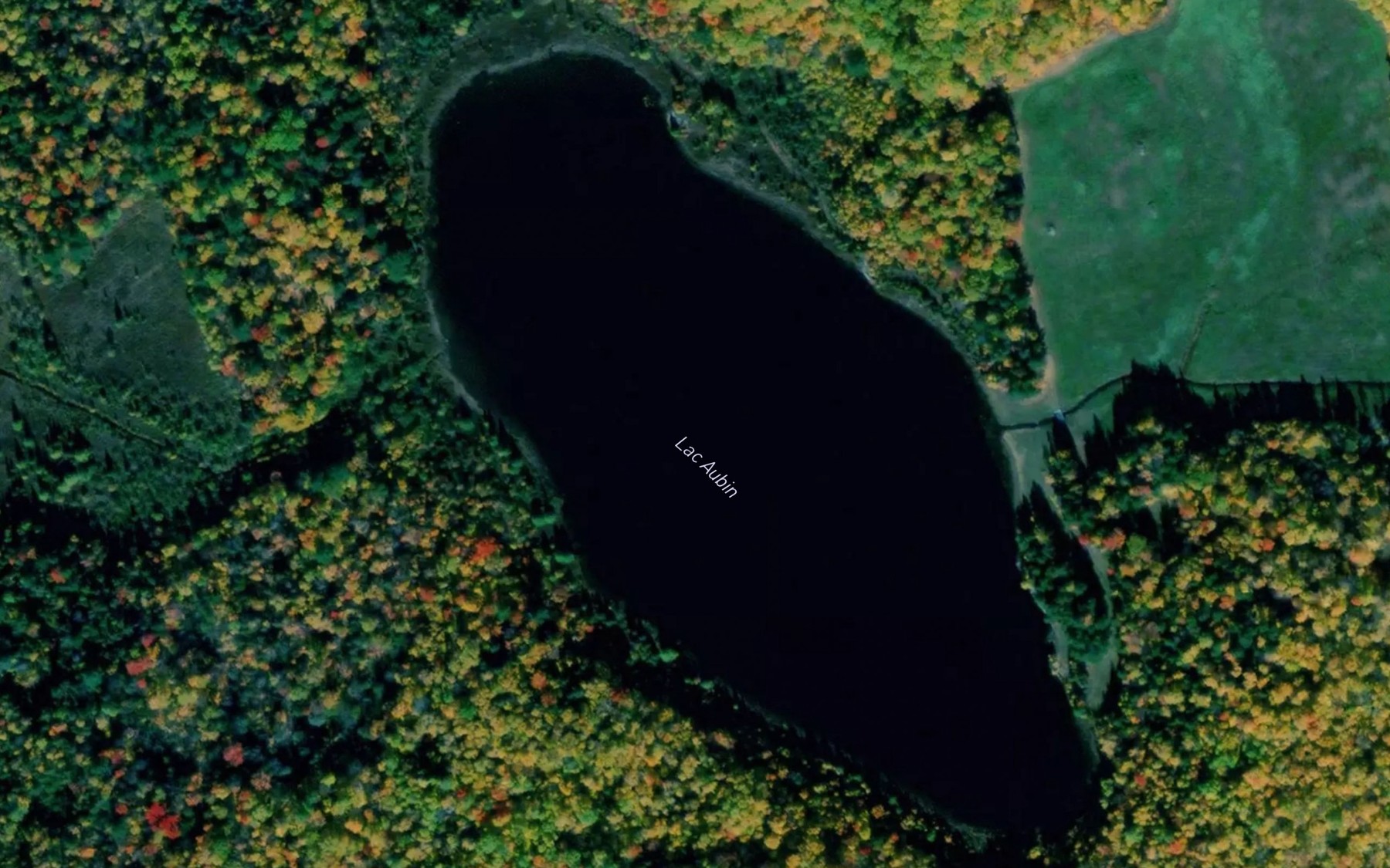 Satellite map of the Lac Aubin