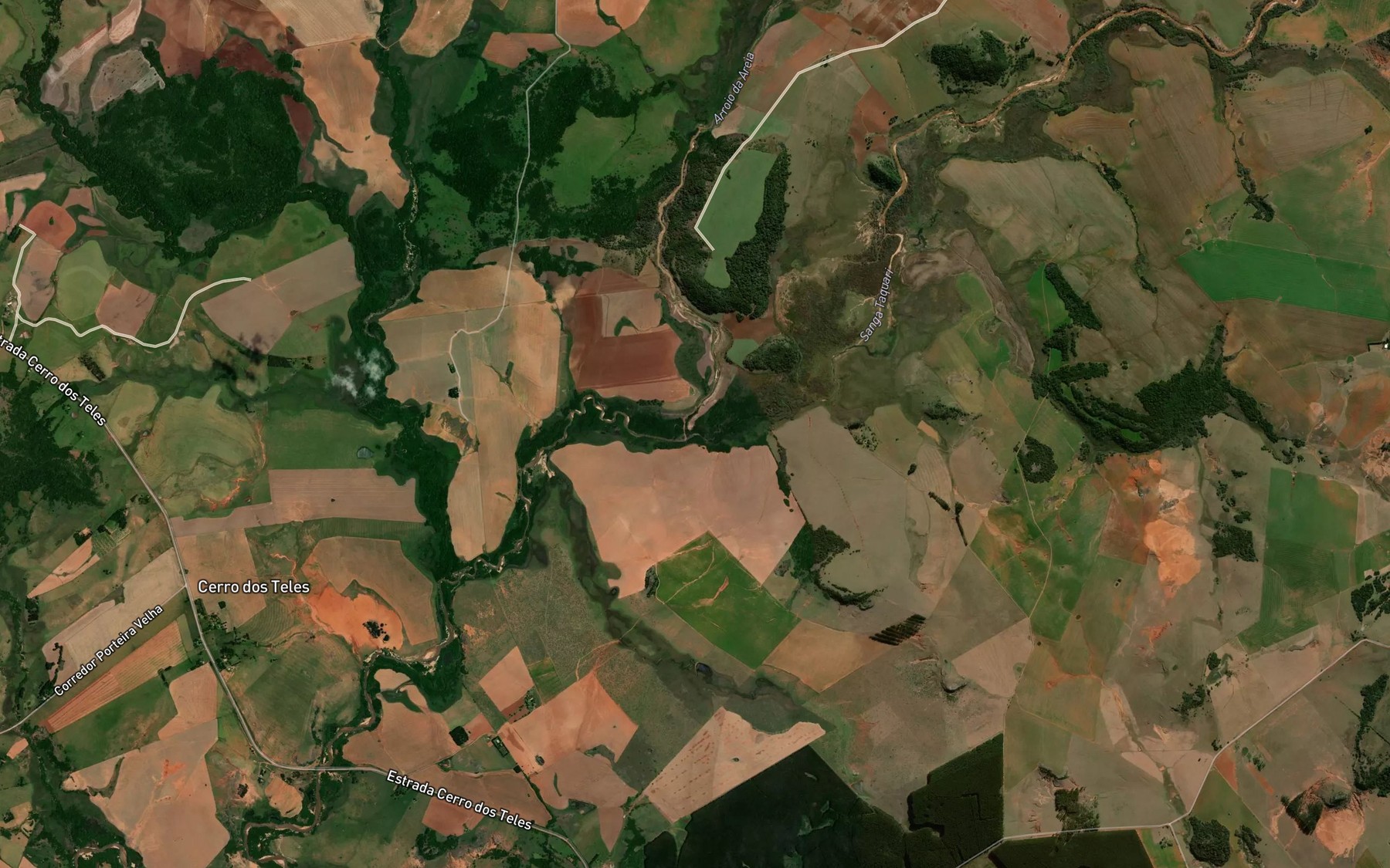 Satellite map of the Arroio Taquari