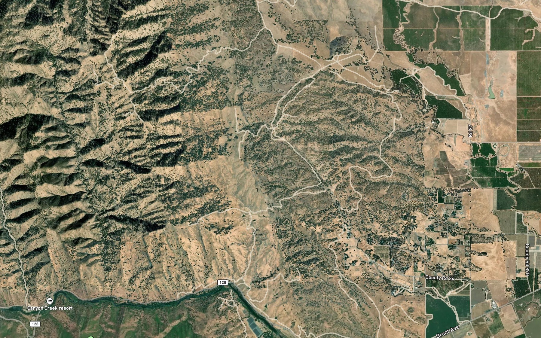 Satellite map of the Buckhorn Spring