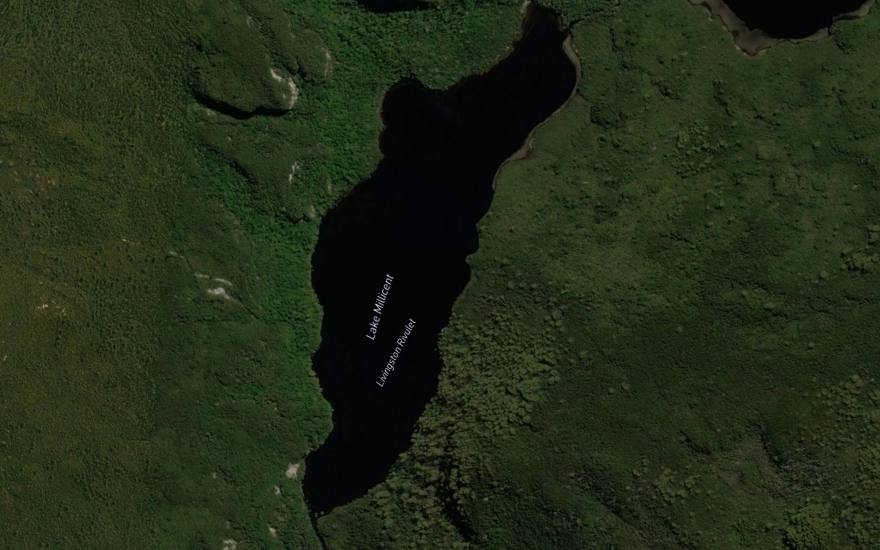 Satellite map of the Lake Millicent