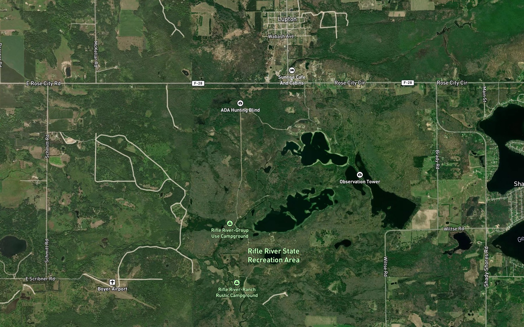 Satellite map of the Oyster Creek