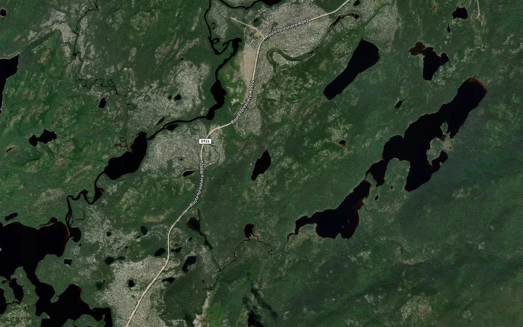 Satellite map of the Lac des Andains