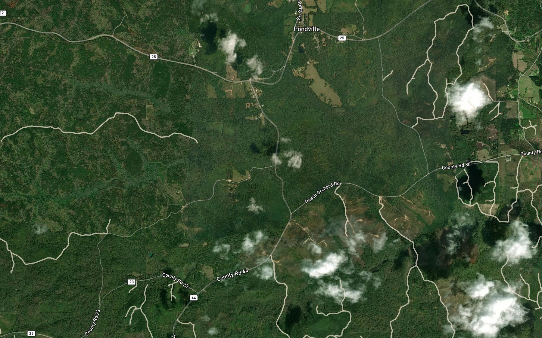 Satellite map of the Miller Branch