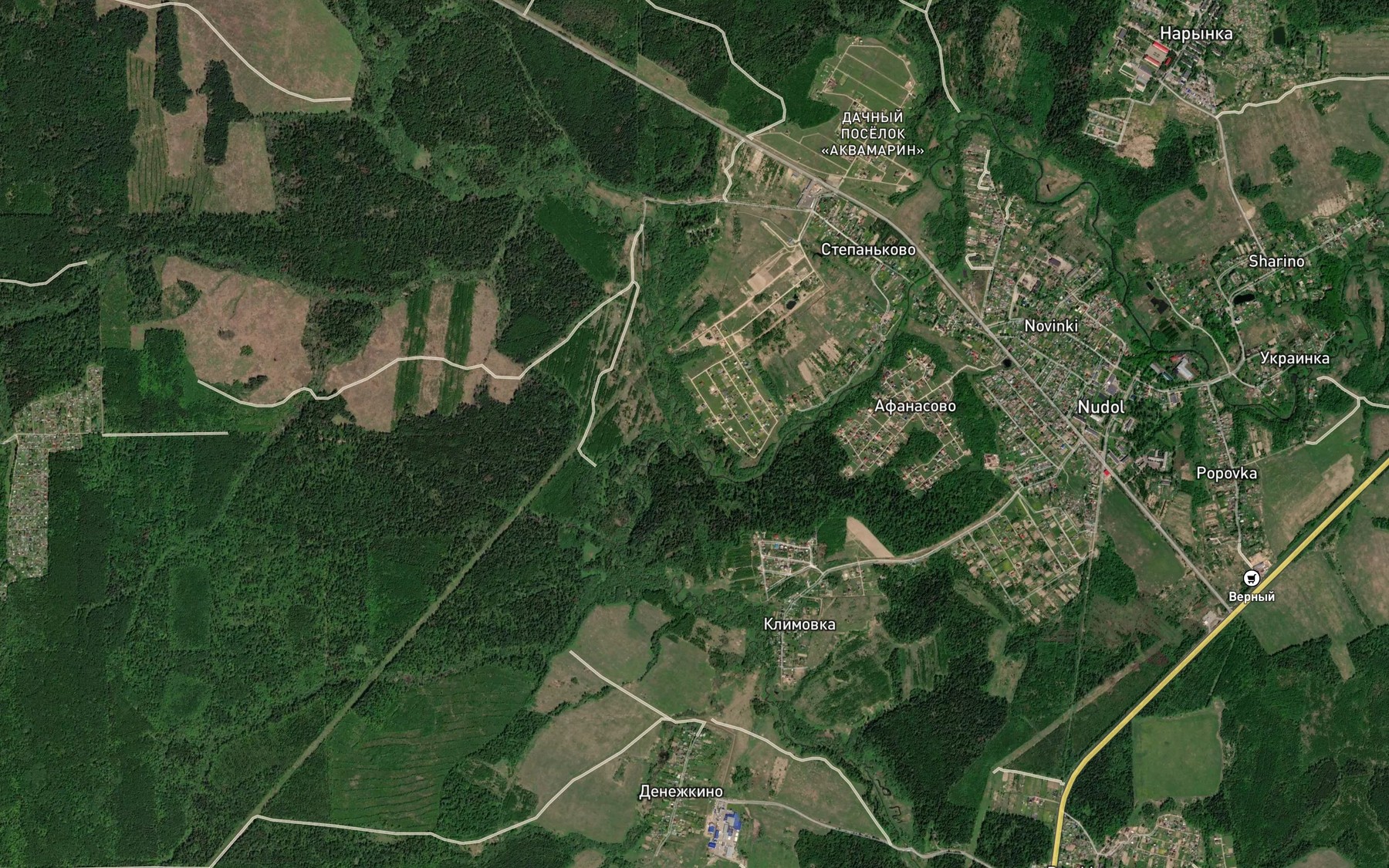 Satellite map of the Vel'ga