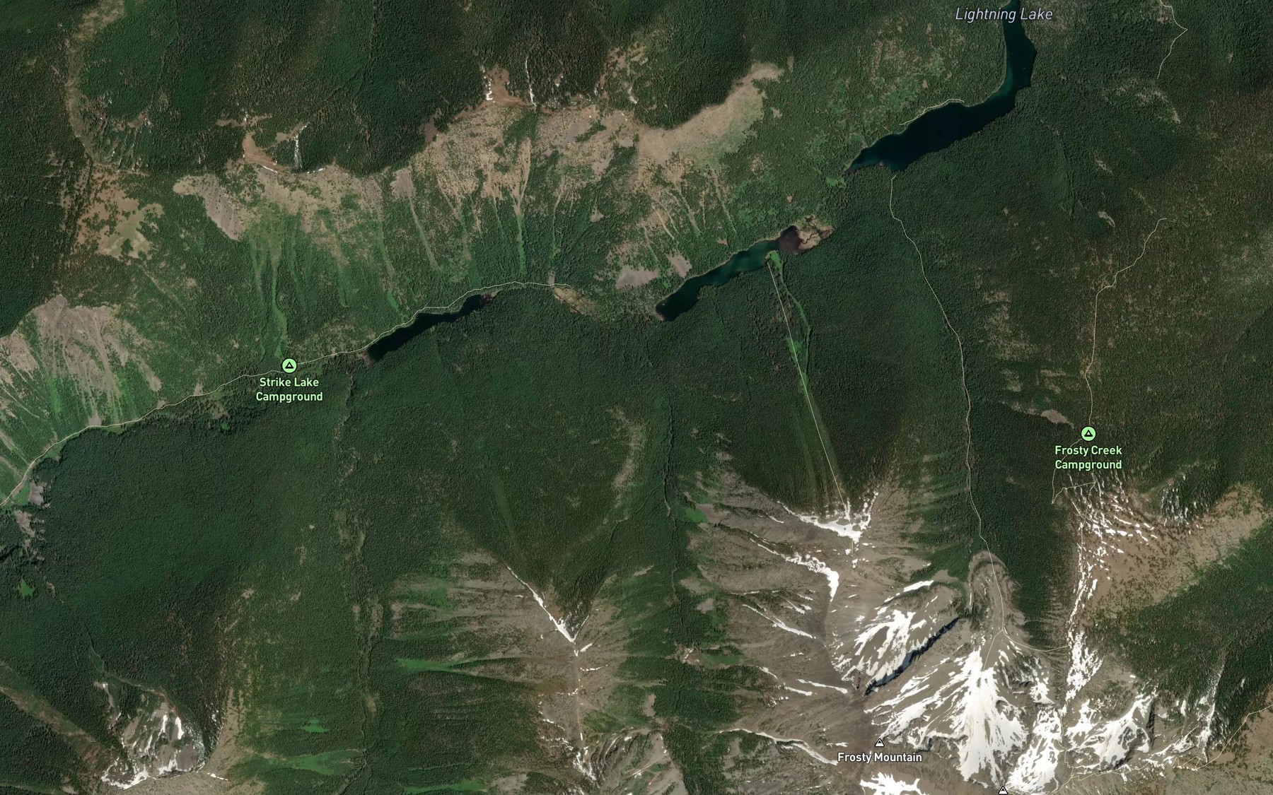 Satellite map of the Middle Creek