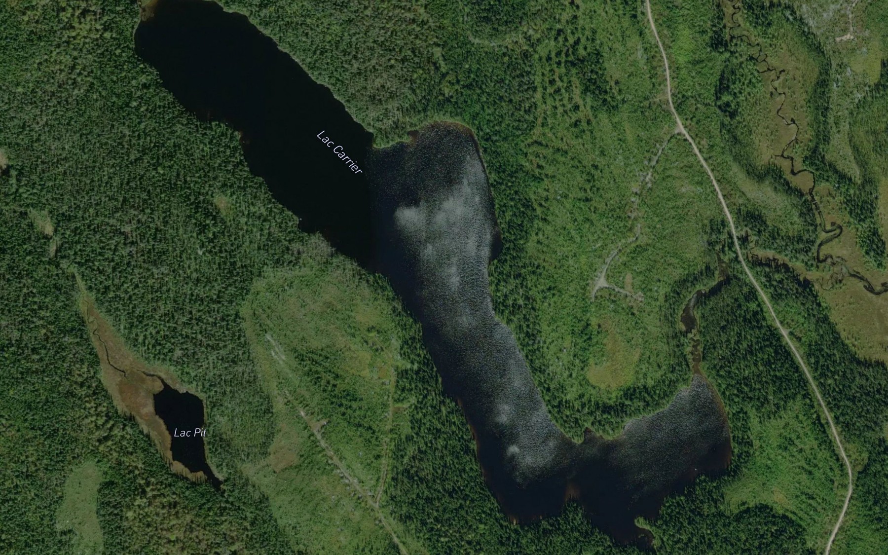 Satellite map of the Lac Carrier