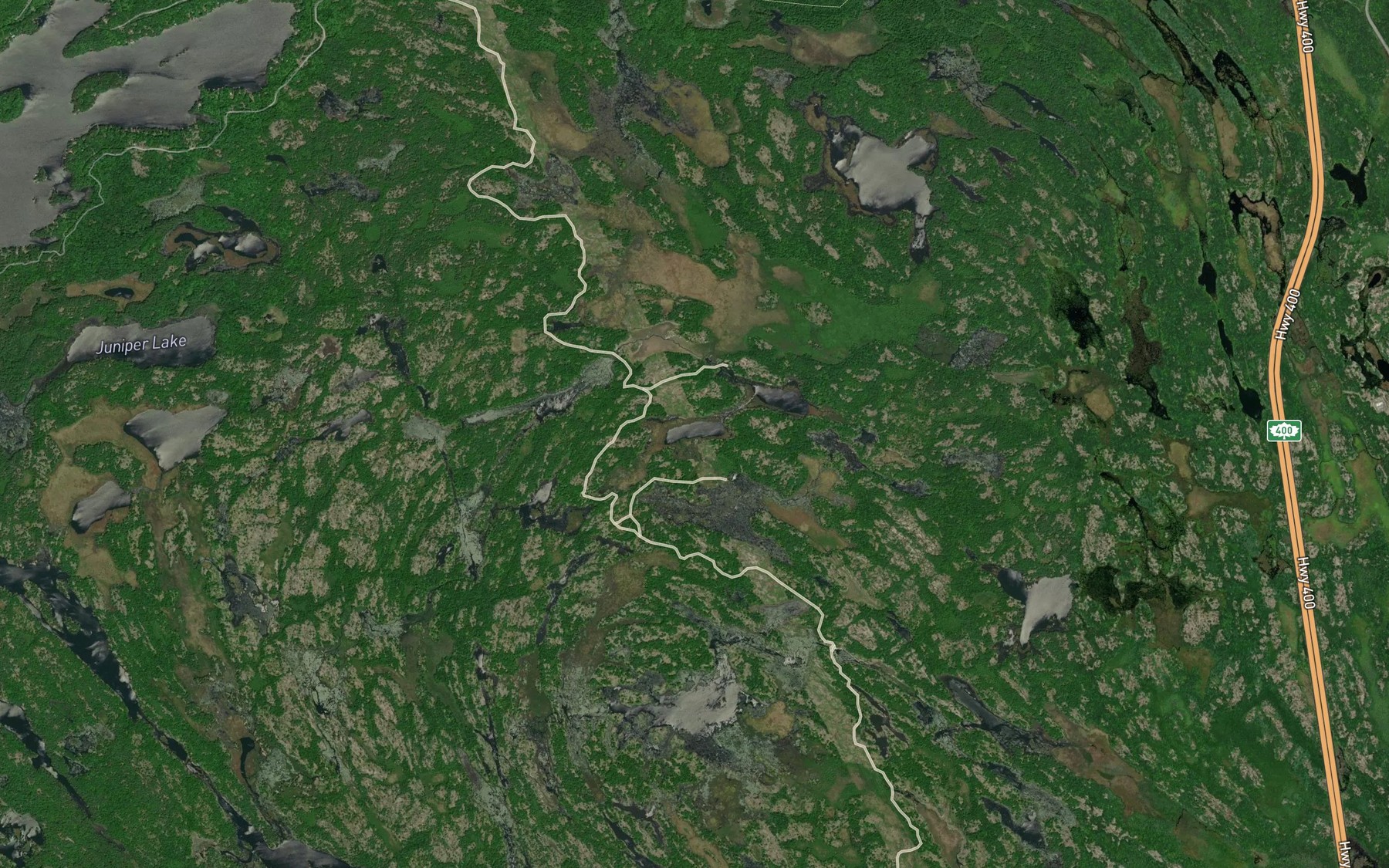 Satellite map of the Woodroffe Lake