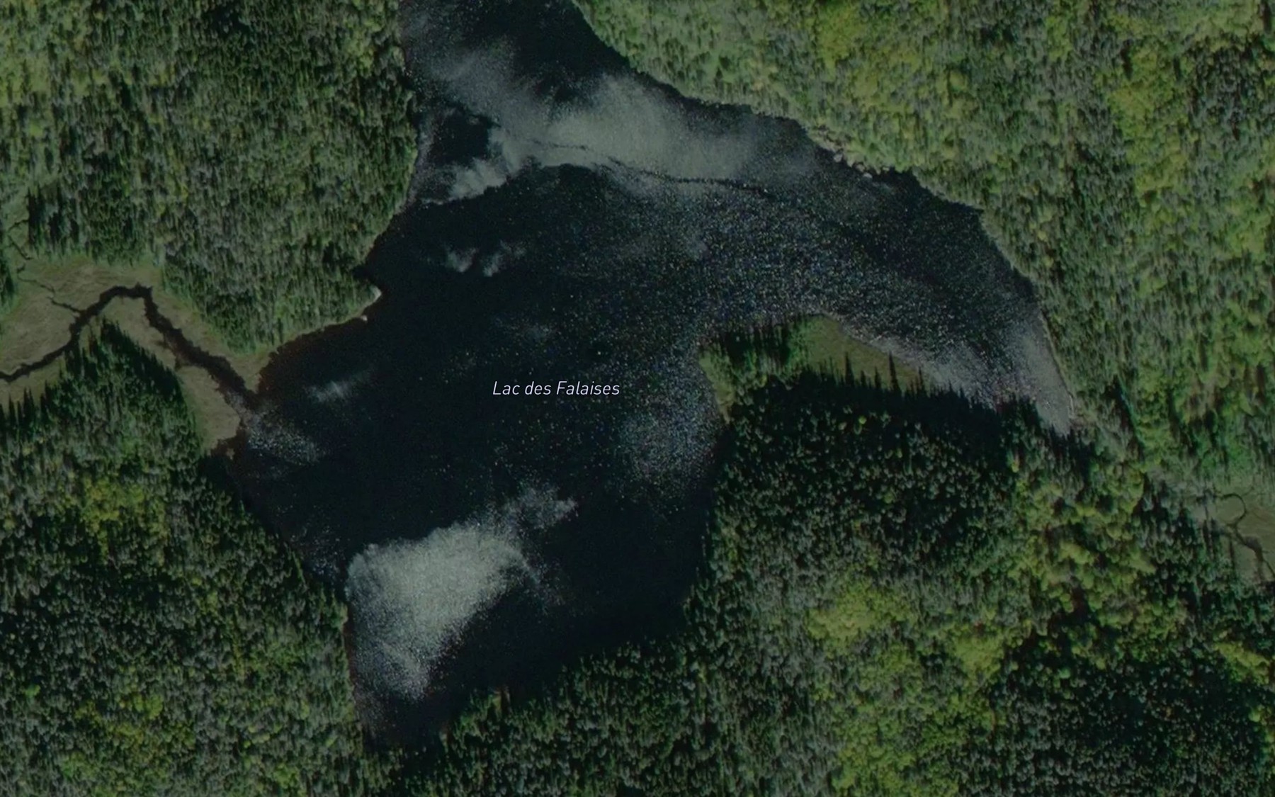 Satellite map of the Lac des Falaises