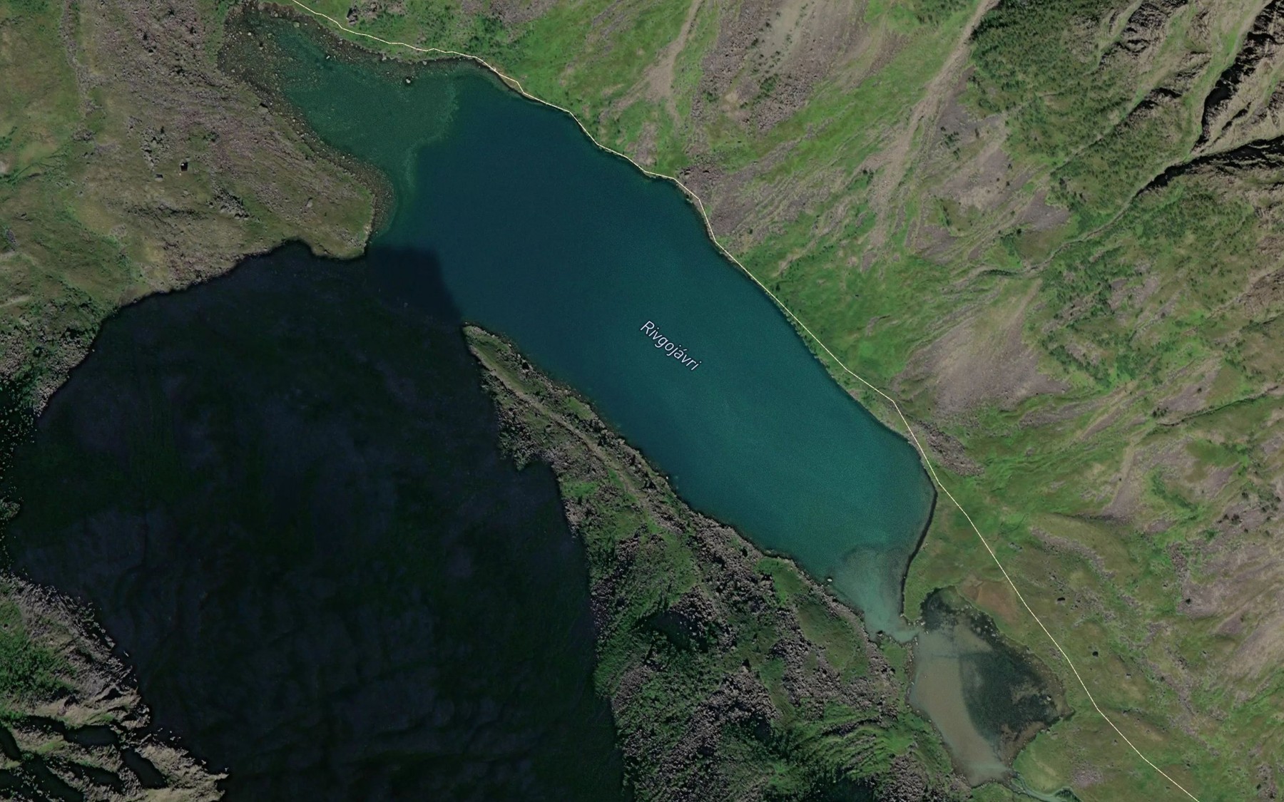 Satellite map of the Jomfruvatnet