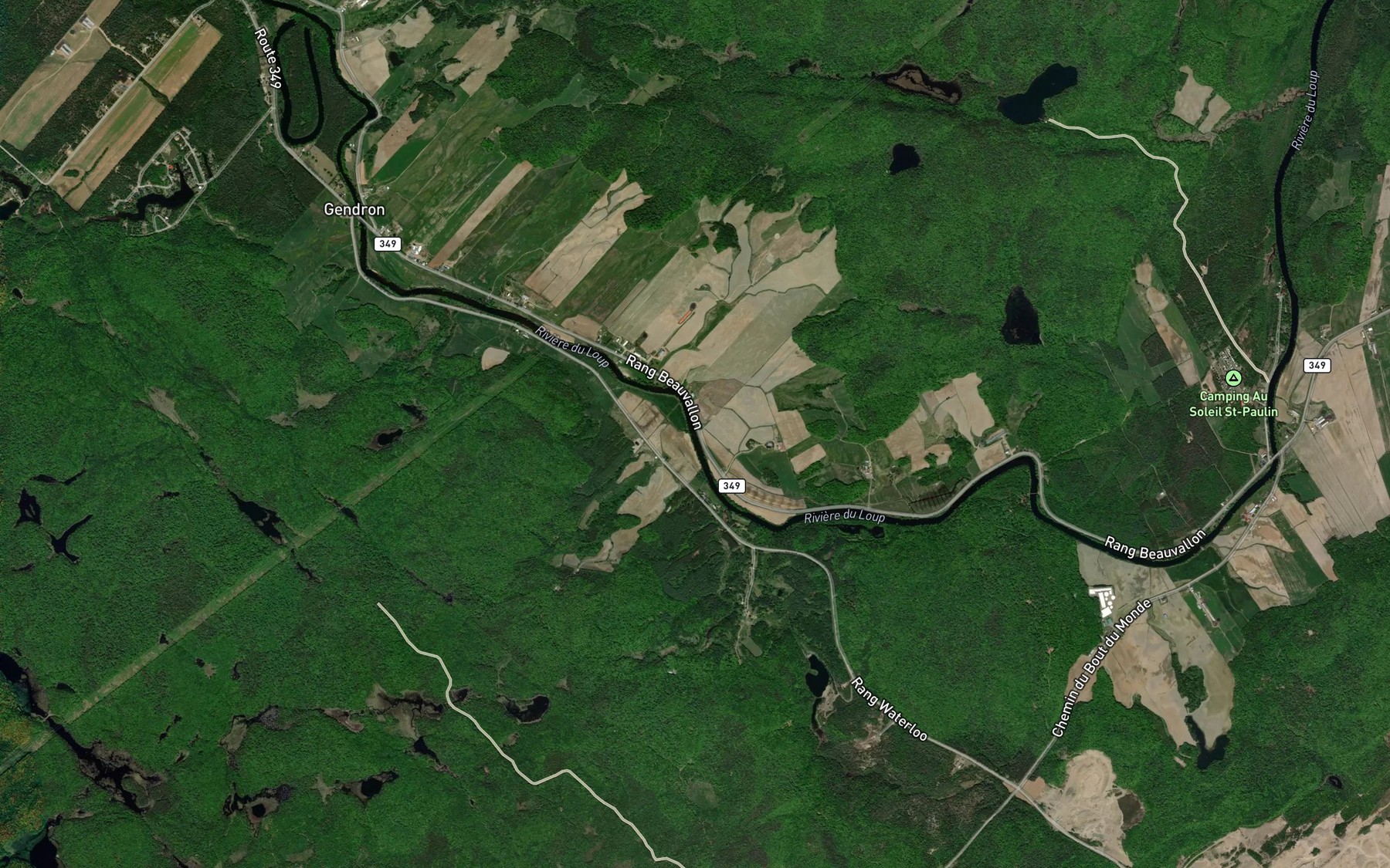 Satellite map of the Ruisseau Clement