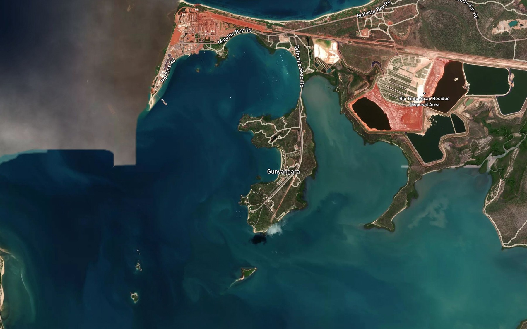 Satellite map of the Middle Bay